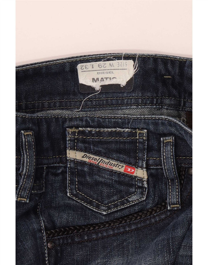 Diesel Damen Matic Slim Jeans W29 L32 Marineblau Baumwolle