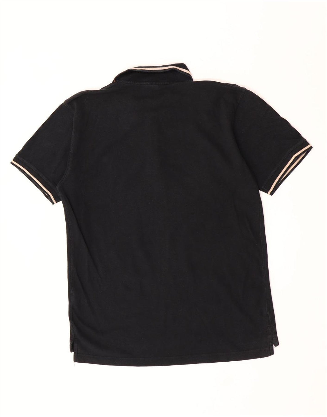 Fila Herren-Poloshirt, groß, schwarz gestreift, Baumwolle
