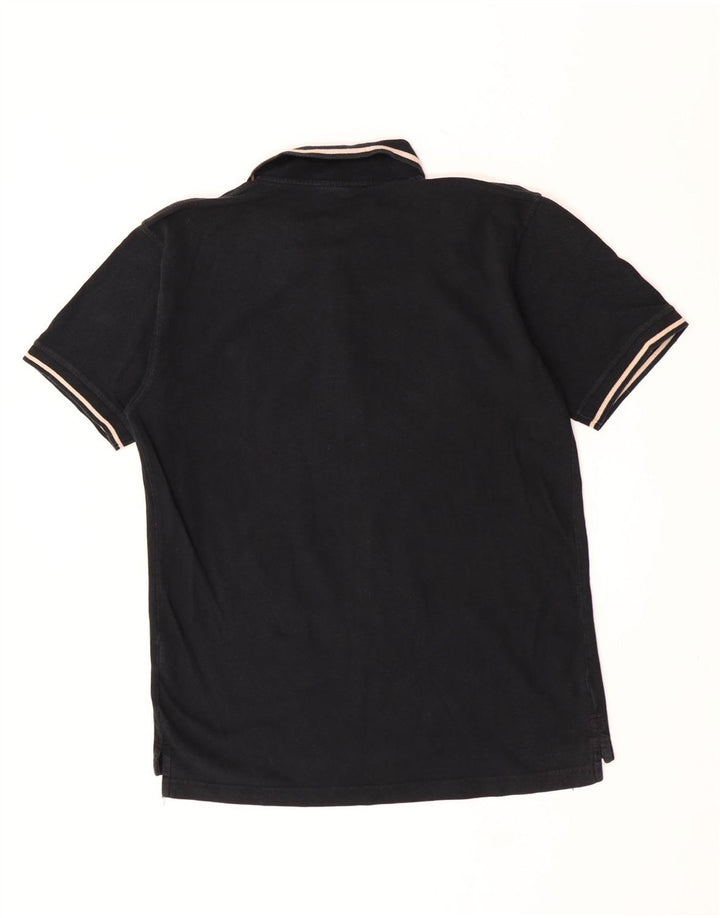 Fila Herren-Poloshirt, groß, schwarz gestreift, Baumwolle