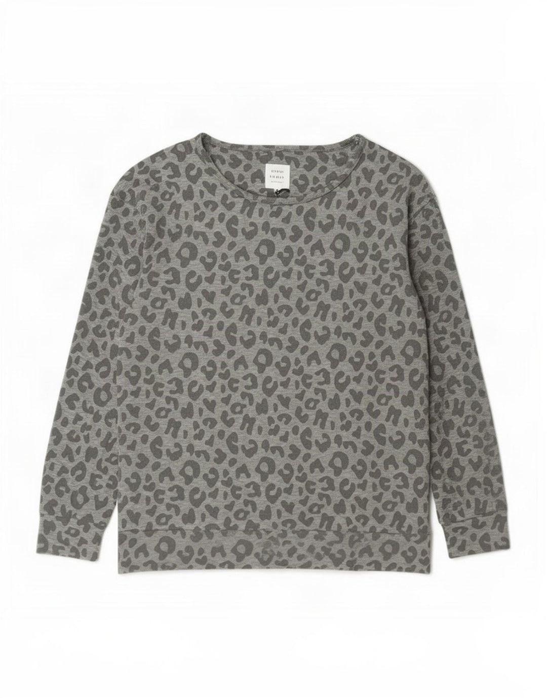 John Lewis Damen Sweatshirt Pullover UK 14 Mittelgrauer Tierdruck