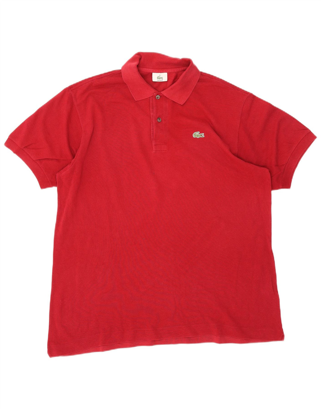 Lacoste Herren-Poloshirt, Größe 6 XL, rote Baumwolle