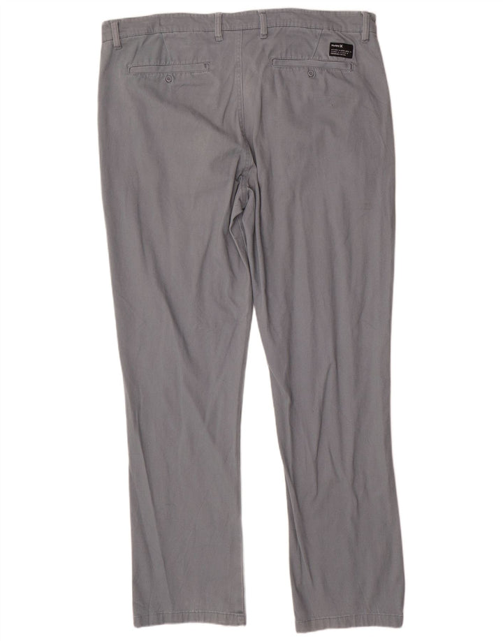 HURLEY Gerade Chinohose für Herren, W36, L32, graue Baumwolle