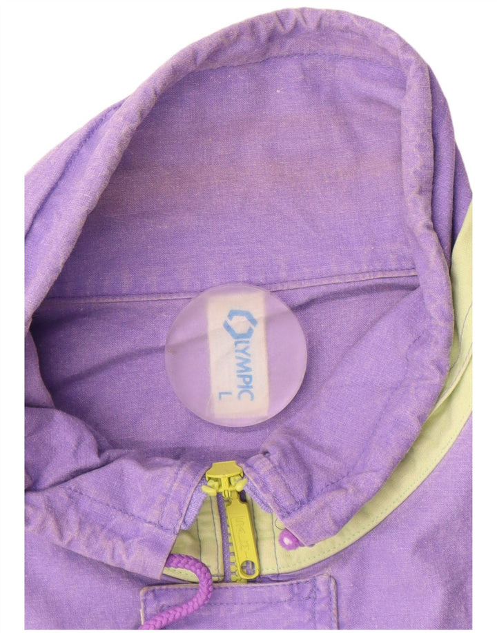 Vintage Herren Bomberjacke UK 40 Große Lila Baumwolle