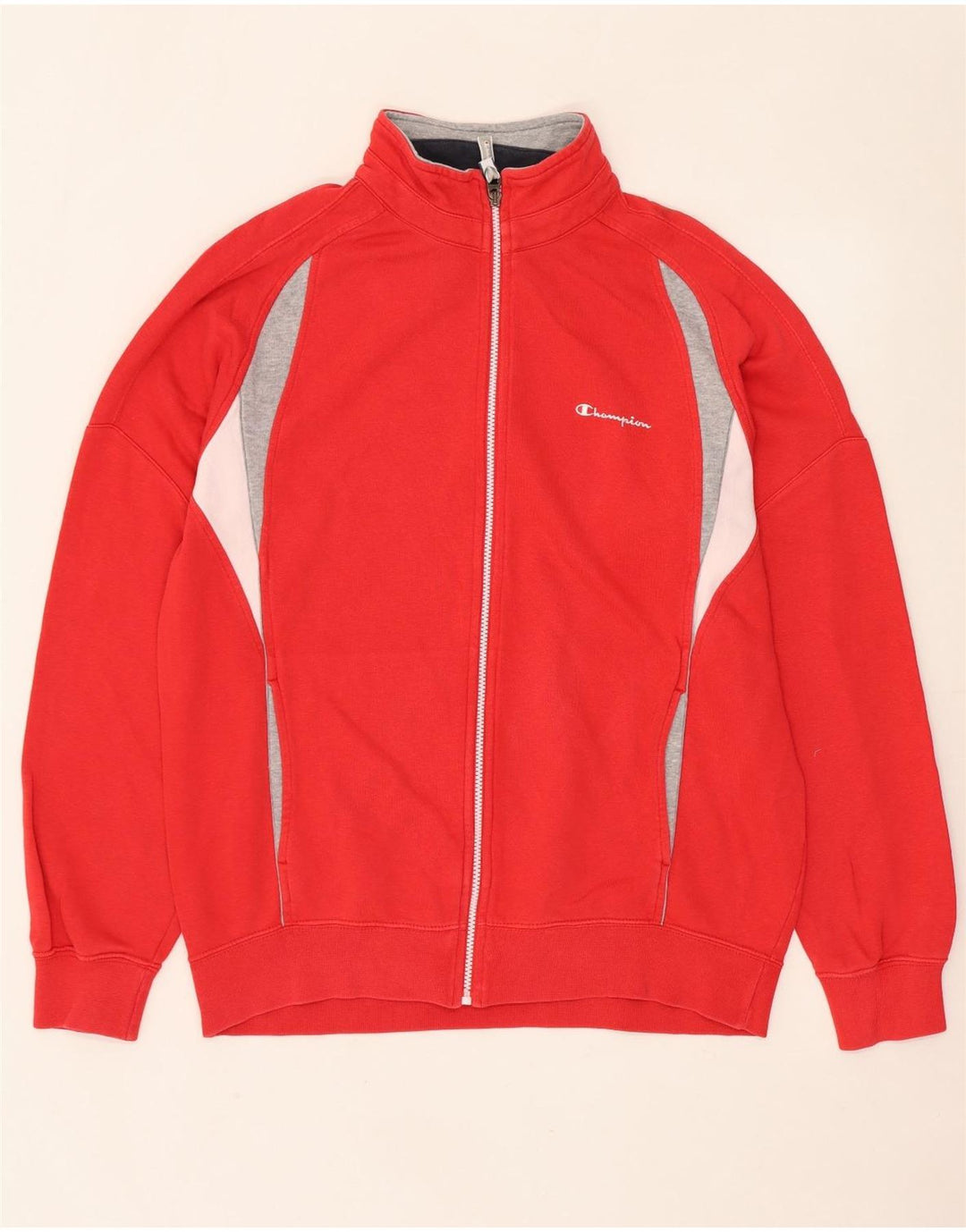 CHAMPION Herren-Trainingsanzug-Oberteil, Jacke, XL, Rot, Farbblock