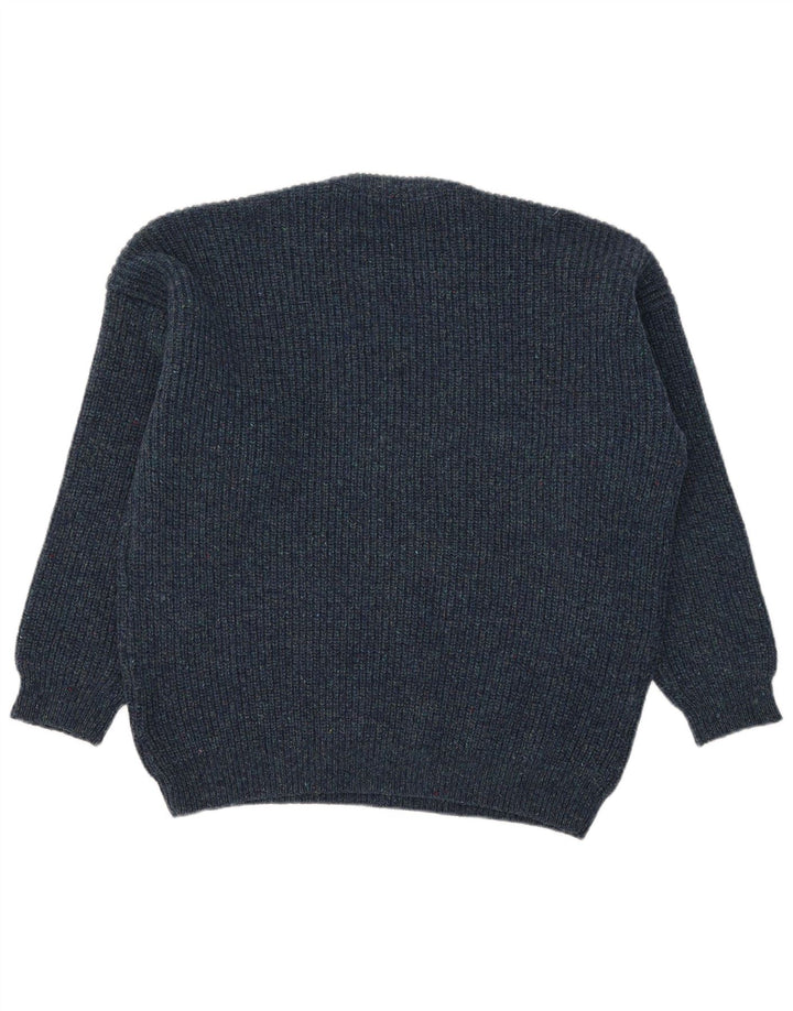 Vintage Herren Pullover mit Rundhalsausschnitt XL Marineblau