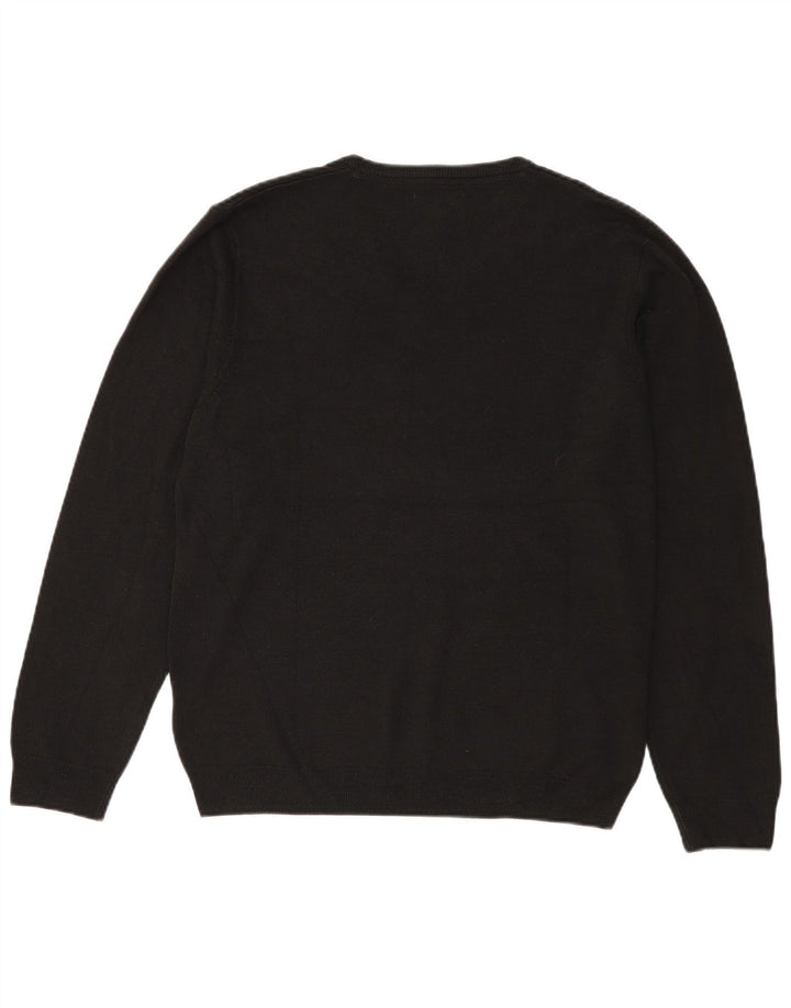 Marks & Spencer Herren-Pullover mit V-Ausschnitt, groß, Acryl, Schwarz