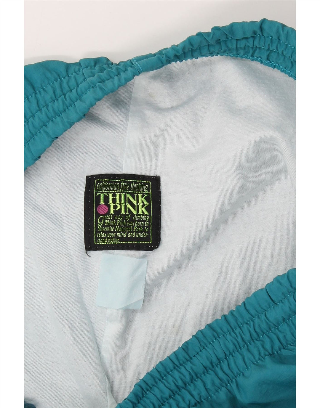 THINK PINK Mens Tracksuit Trousers Joggers Large  Turquoise Colourblock Vintage Think Pink and Second-Hand Think Pink from Messina Hembry 