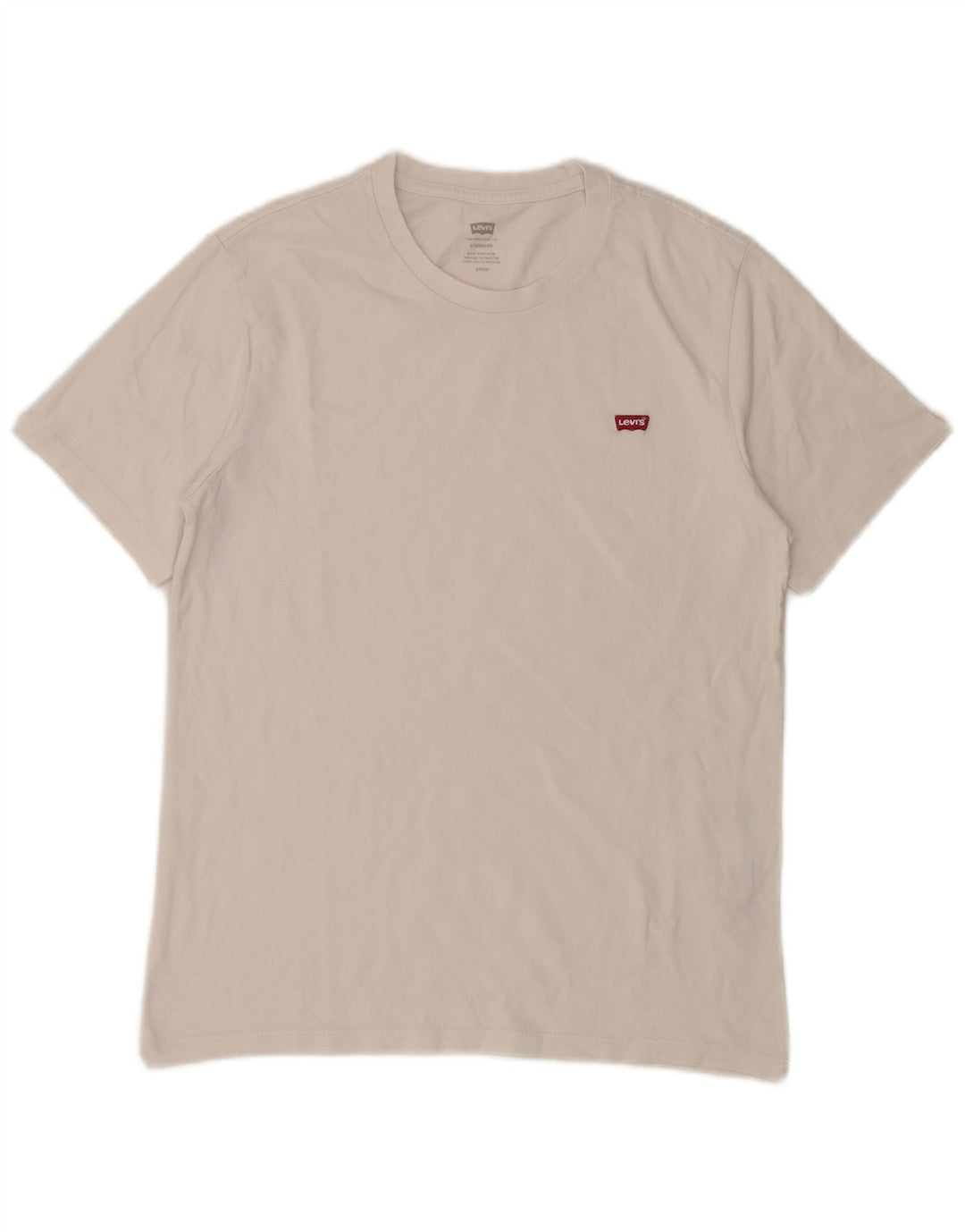 LEVI'S Herren Standard T-Shirt Top Small Weiße Baumwolle