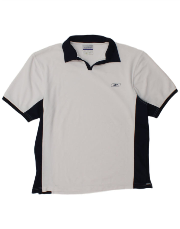 Reebok Herren Poloshirt XS Weiß Colourblock