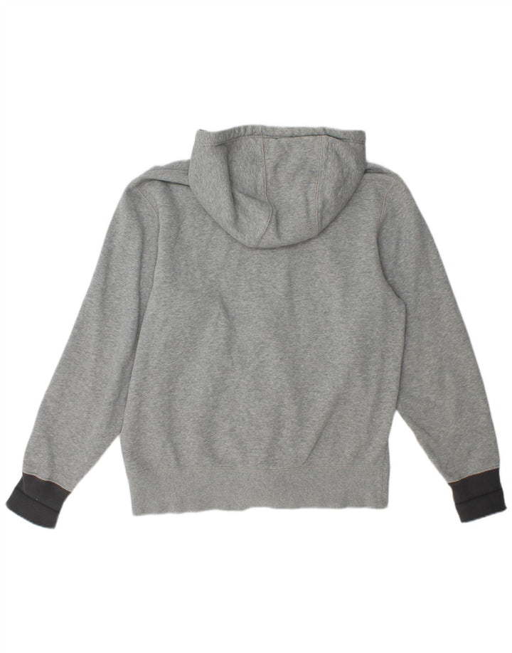 Nike Herren-Kapuzenpullover mit Reißverschluss, mittelgrau gefleckte Baumwolle