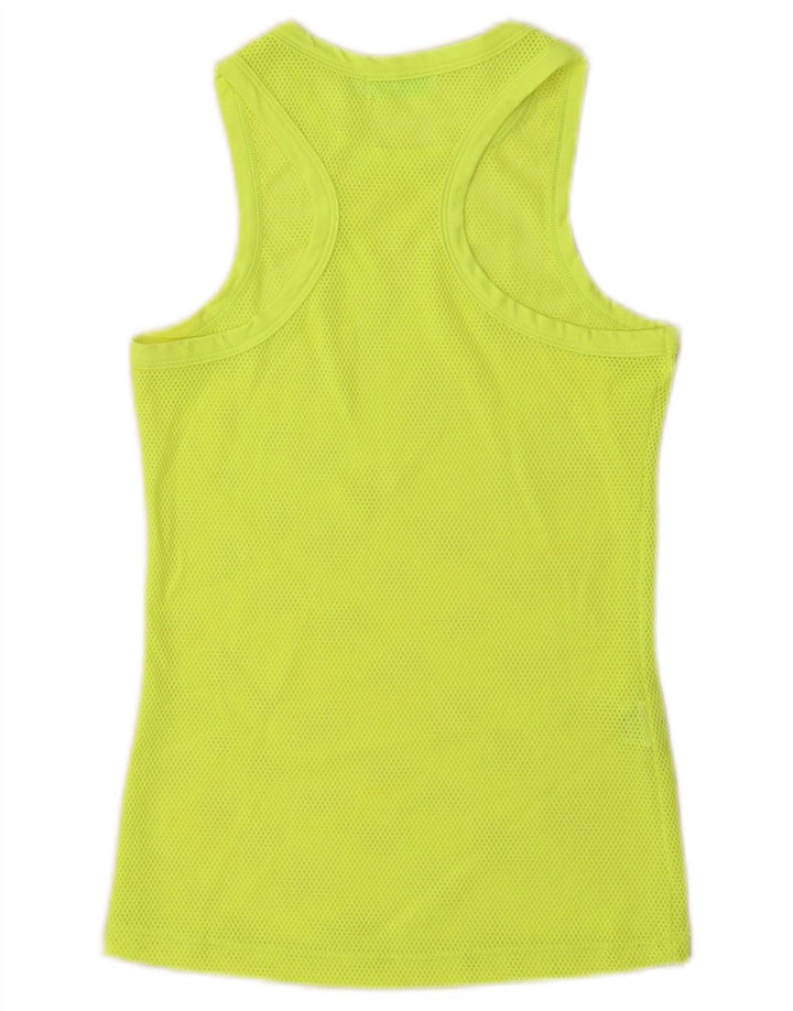 Zara Damen Weste Top UK 12 Mittelgrünes Polyamid
