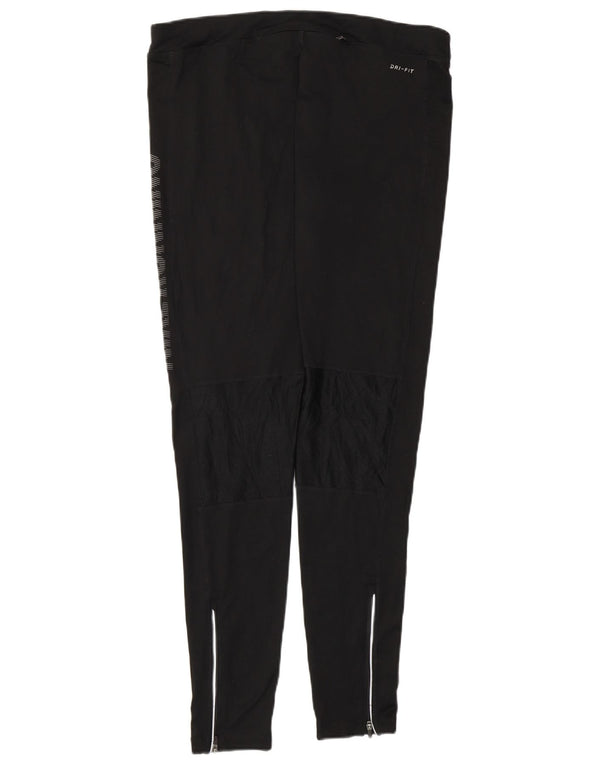NIKE Damen Dri Fit Graphic Leggings UK 18 XL Schwarz Polyester