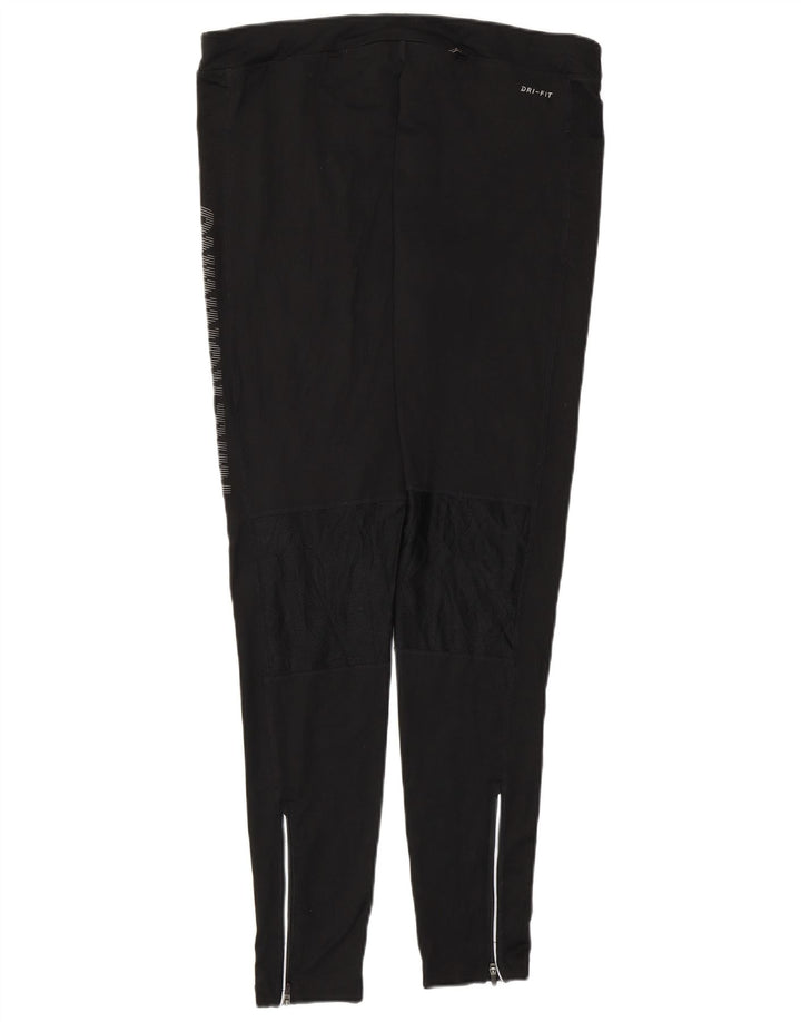 NIKE Damen Dri Fit Graphic Leggings UK 18 XL Schwarz Polyester