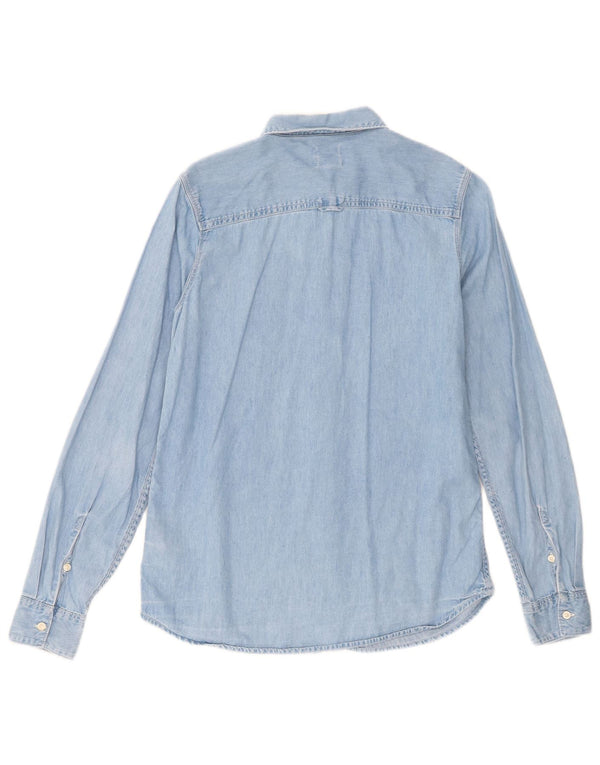 Lee Damen-Jeanshemd mit lockerer Passform, UK 6 XS, blaue Baumwolle