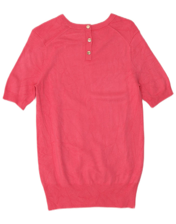 Kurzärmliger Damen-Pullover mit U-Boot-Ausschnitt von Zara, Gr. 12, Mittelrosa