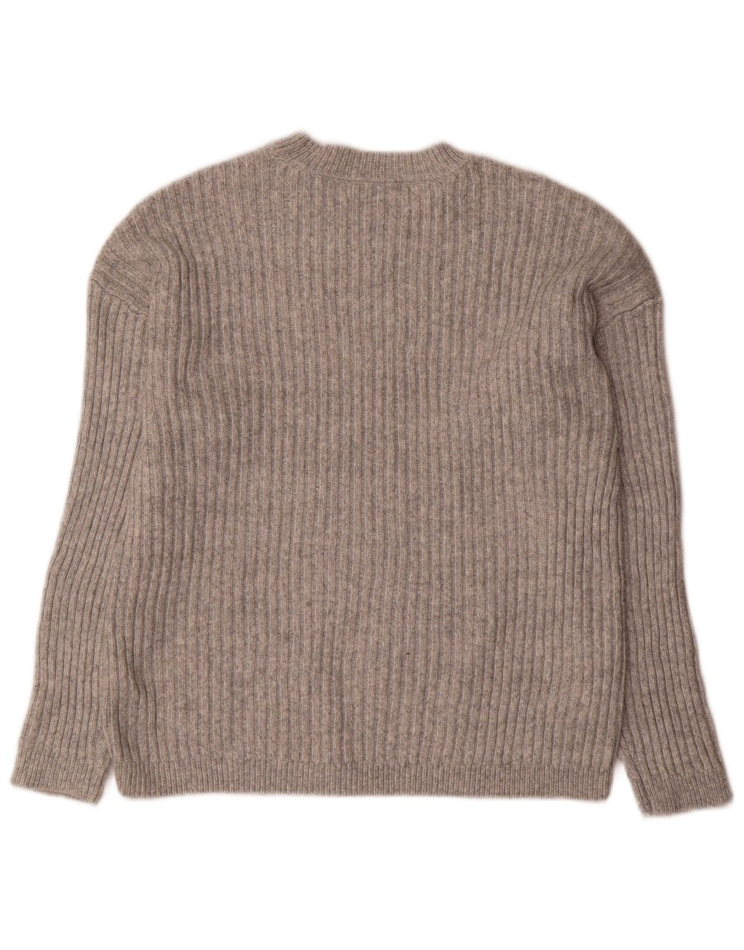 Marks & Spencer Damen-Pullover mit Rundhalsausschnitt, UK 12, Mittelgrau, Polyester