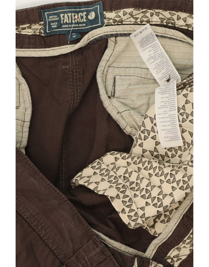 Fat Face Herren Cargoshorts XL W40 Braune Baumwolle