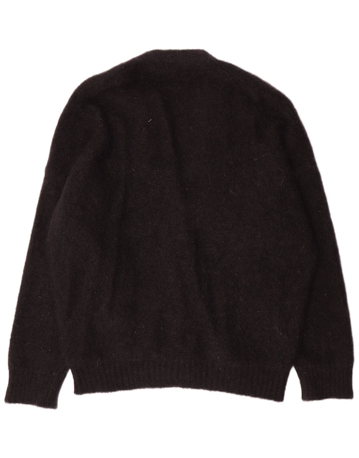 Alessandra Rich Damen-Strickjacke in Übergröße, IT 40, Größe S, Schwarz, Mohair