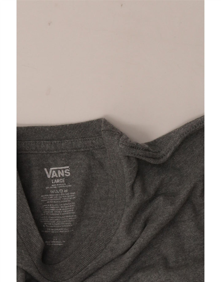 Vans Herren-T-Shirt mit Grafik, groß, grau gesprenkelte Baumwolle