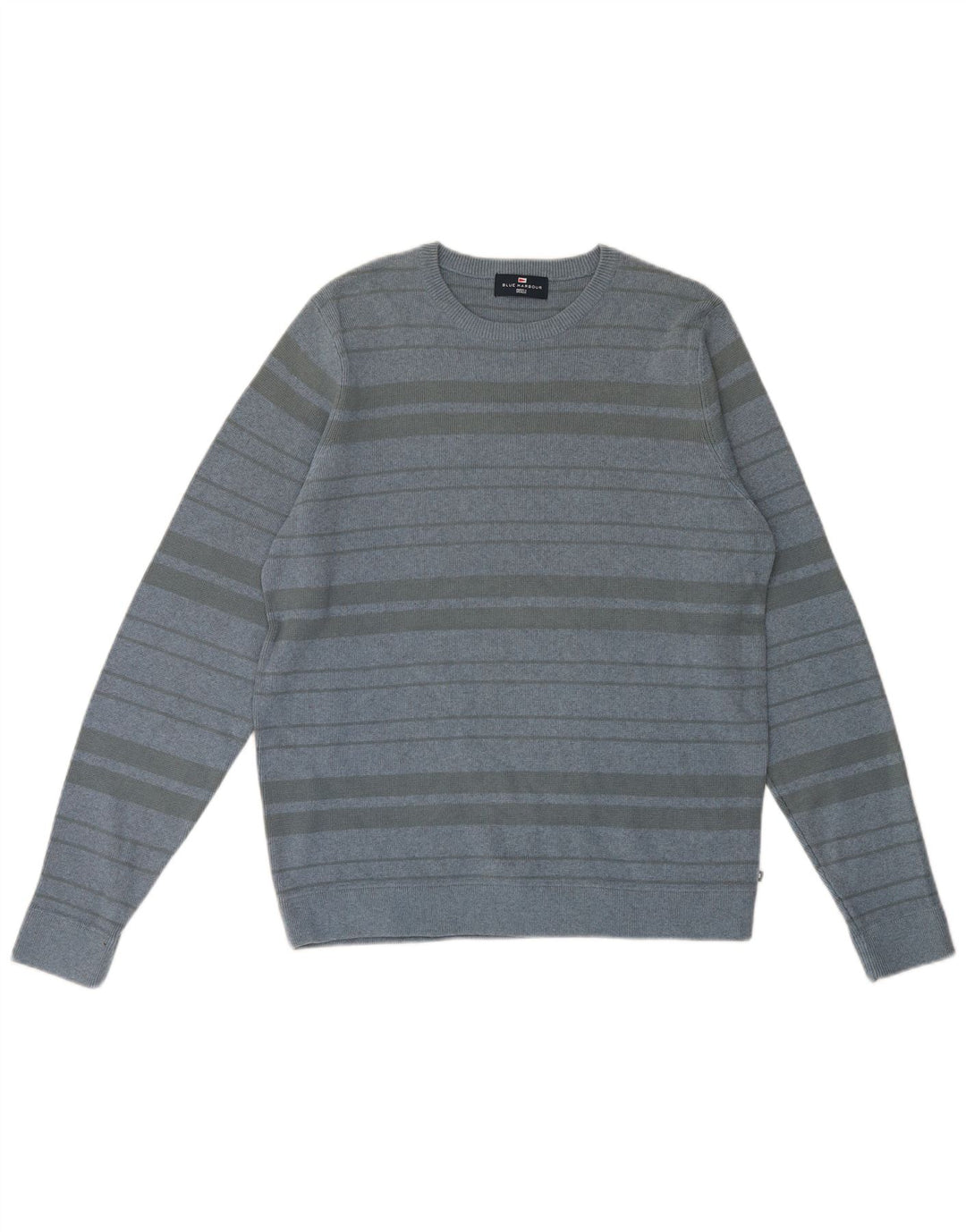 Marks & Spencer Herren-Pullover Harbor mit Rundhalsausschnitt, mittelgestreift, Blau