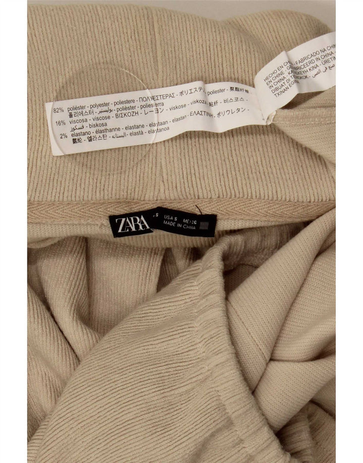 Zara Damen-Pullover mit Rollkragen, übergroß, Gr. 10, Größe S, Beige, Polyester