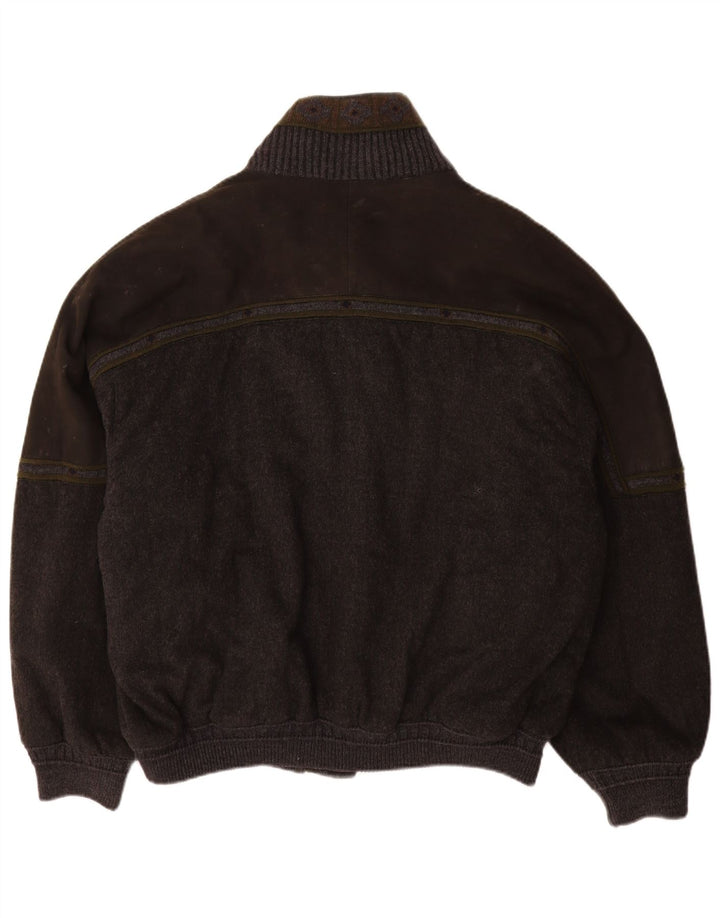 Torras Herren Bomberjacke IT 58 4XL Graue Wolle