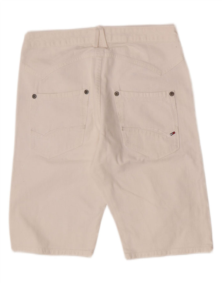 Tommy Hilfiger Herren Denim Shorts W32 Mittelweiße Baumwolle