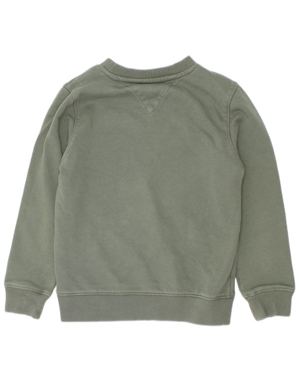 Tommy Hilfiger Jungen-Sweatshirt mit Grafik, 5–6 Jahre, grüne Baumwolle