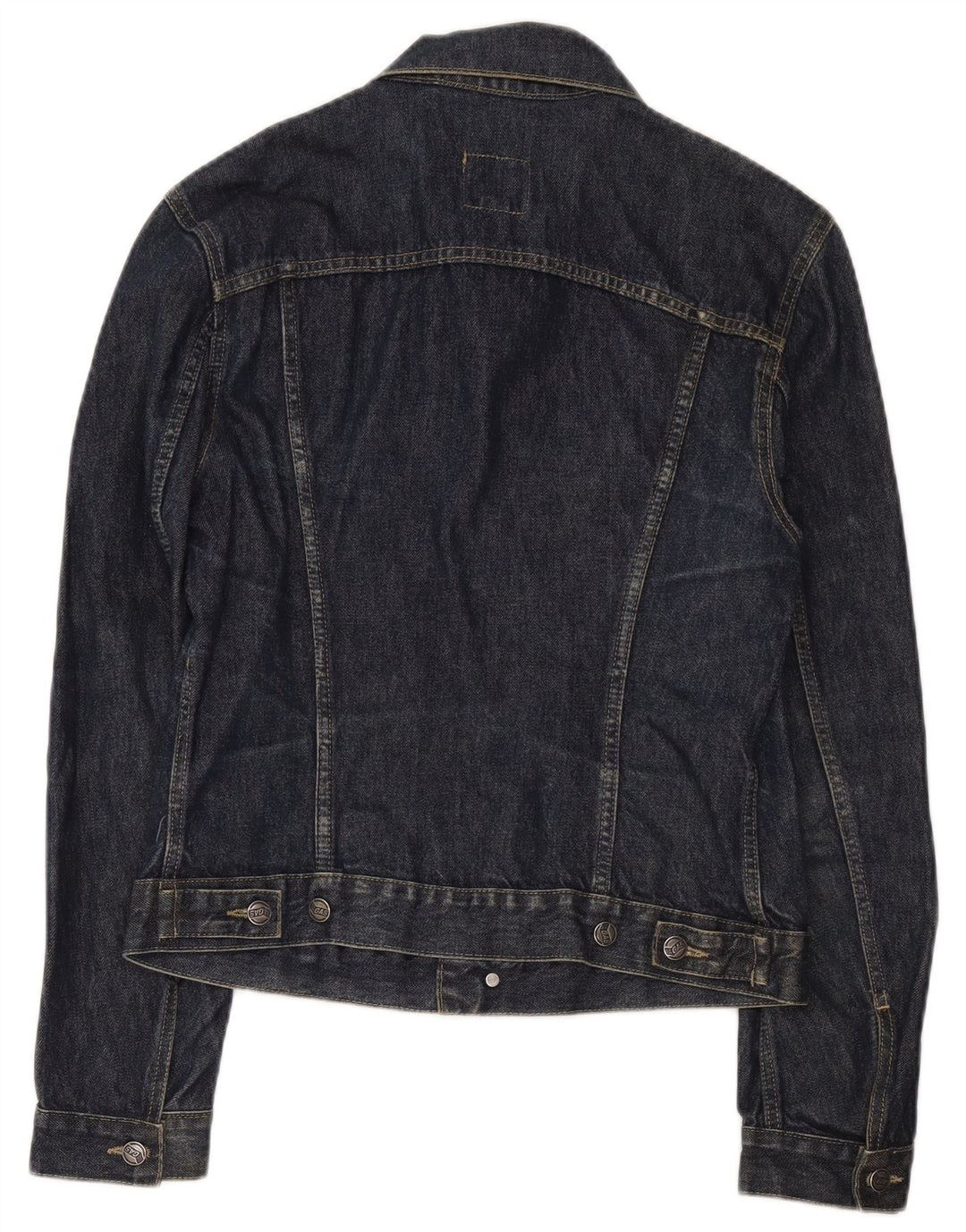 Gas Damen Jeansjacke UK 16 Große marineblaue Baumwolle