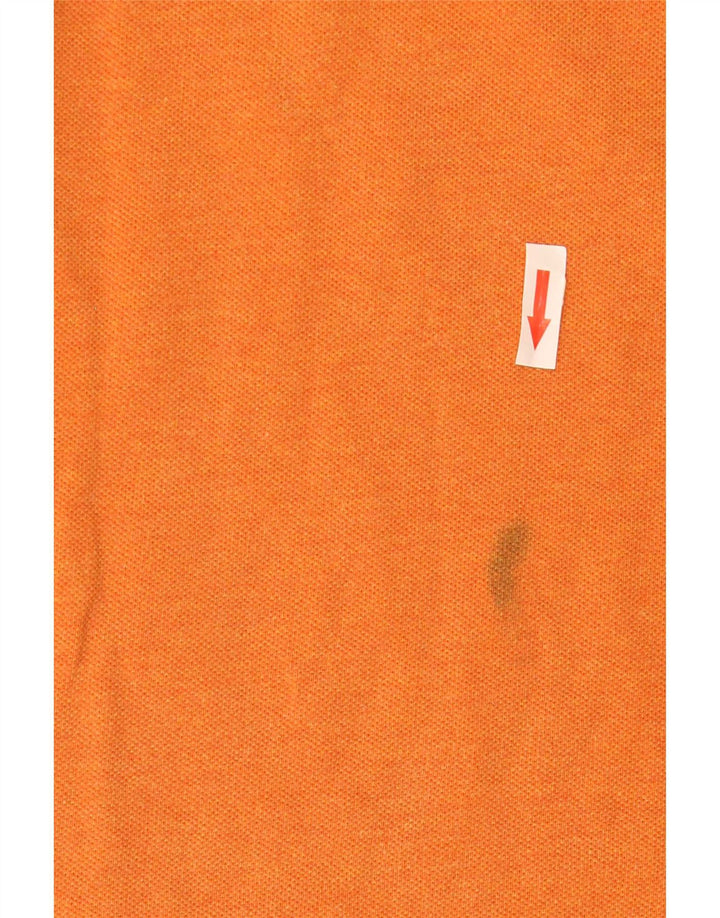 Lacoste Herren-Langarm-Poloshirt, Größe 4, mittelorange Baumwolle