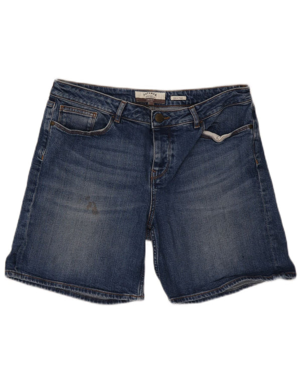 Fat Face Damen Jeansshorts UK 14 Large W32 Blaue Baumwolle