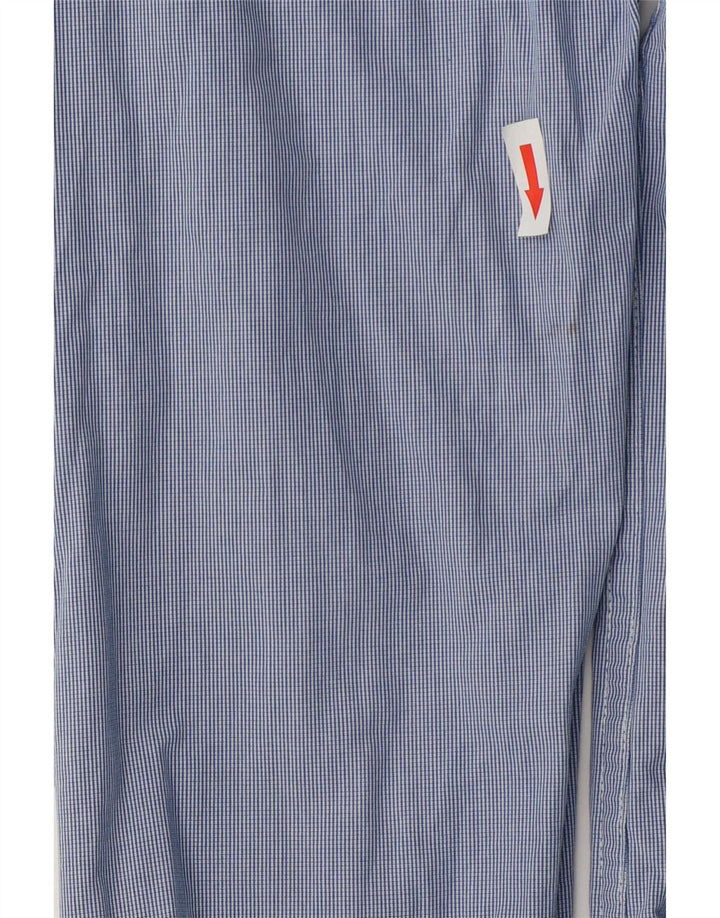 Superdry Herrenhemd aus mittelblau karierter Baumwolle