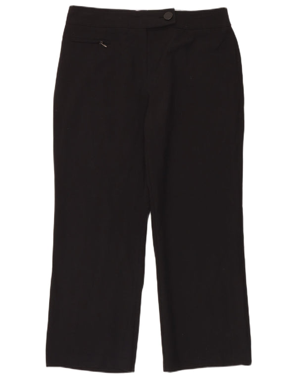 Marks & Spencer Damen Gerade Freizeithose UK 14 Large W34 L28 Schwarz