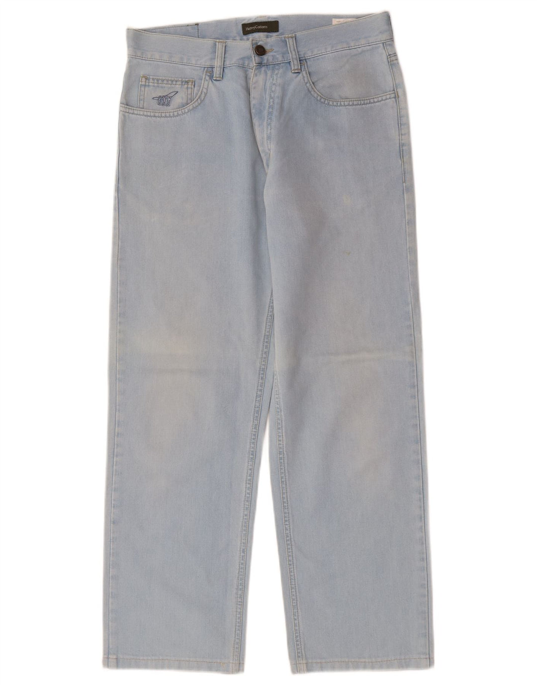 Henry Cottons Damen Straight Jeans W31 L26 Blaue Baumwolle