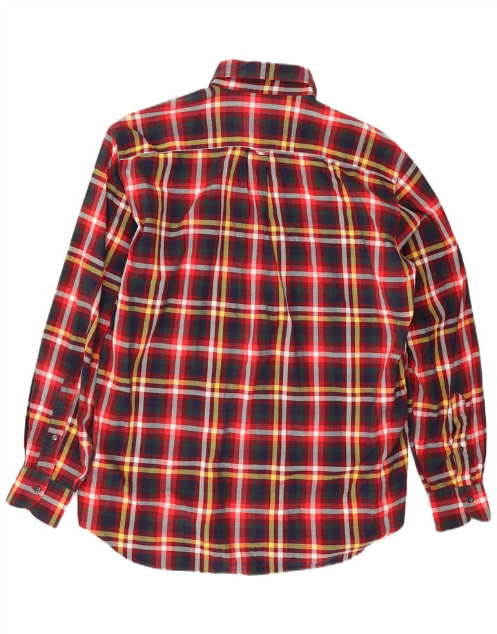 Vintage Herren Flanellhemd Größe 16 41 Großes rotes Karo