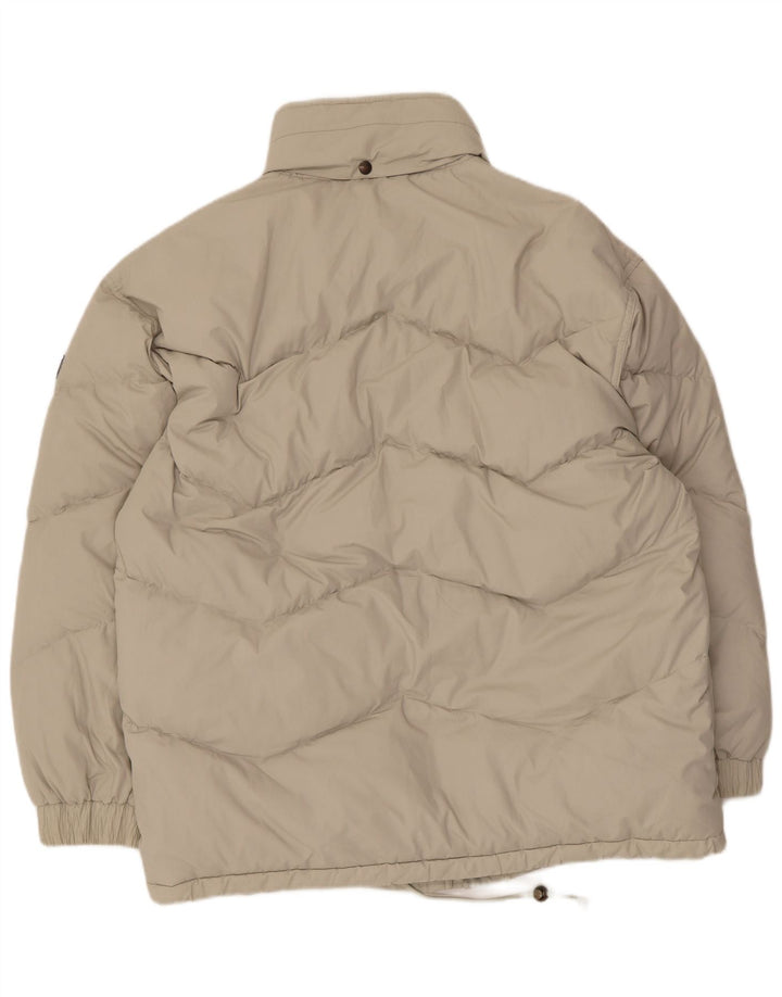 Vintage Herren Kapuzenjacke gepolstert UK 42 XL Beige Polyester