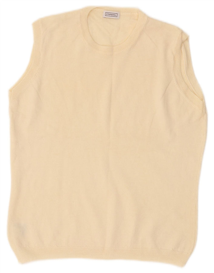 Stefanel Damen Weste Tank Top IT 46 Large Off White Wool