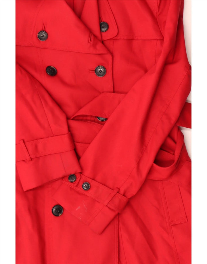 Hobbs Damen Trenchcoat UK 14 Mittelrote Baumwolle