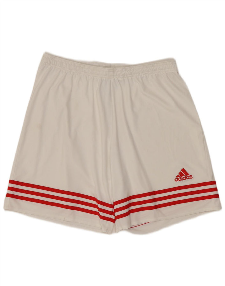ADIDAS Herren Climalite Sport Shorts Großes weißes Polyester