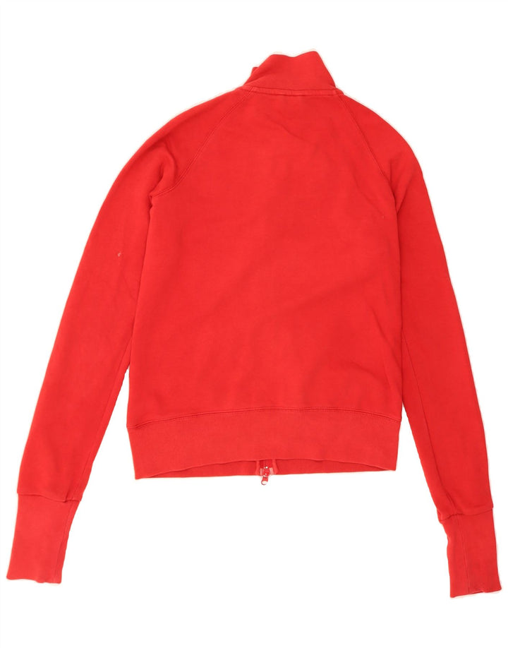 NIKE Womens Crop Tracksuit Top Jacket UK 10/12 Medium Red Cotton Vintage Nike and Second-Hand Nike from Messina Hembry 