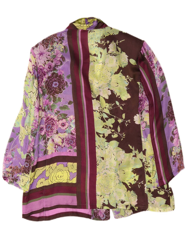 Piero Moretti Damen 3/4-Ärmel-Hemdbluse IT 54 3XL Mehrfarbig geblümt