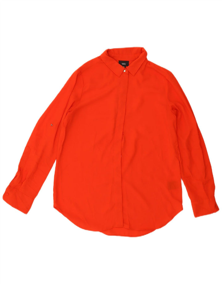 Mossimo Damen Hemdbluse UK 14 Mittelrotes Polyester