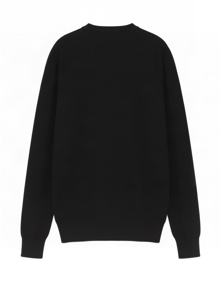 Massimo Dutti Damen-Pullover mit V-Ausschnitt, Gr. 10, Größe S, Schwarz