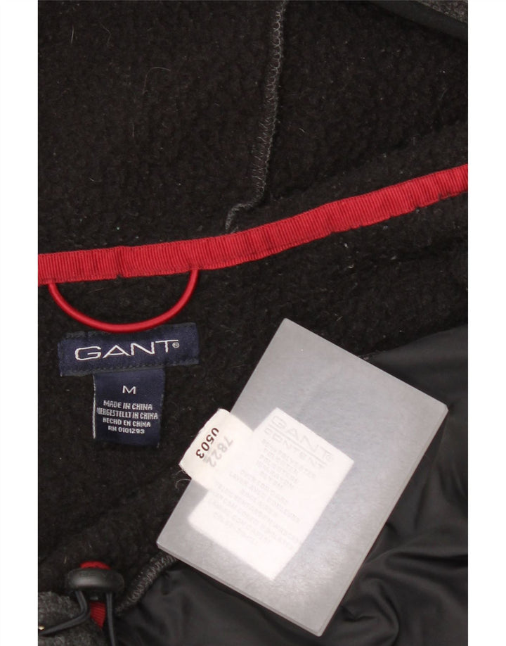 Gant Herren-Kapuzenpullover mit grafischem Reißverschluss, mittelgrau geflecktes Polyester