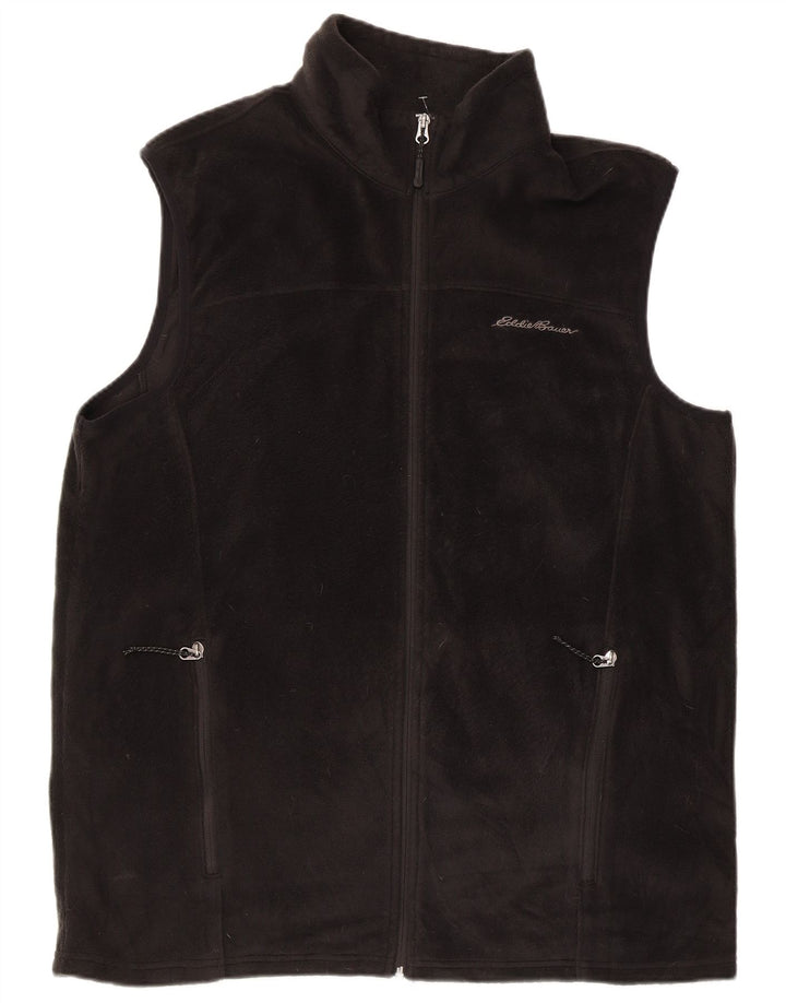 Eddie Bauer Herren Fleeceweste UK 40 Large Schwarz Polyester