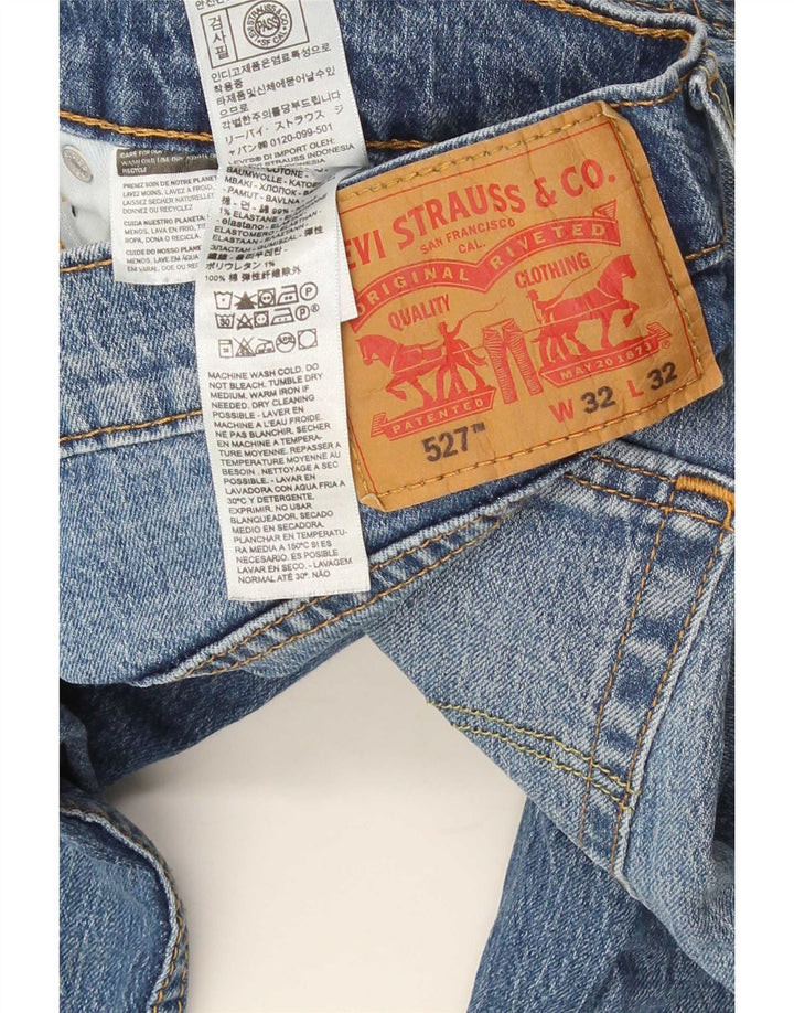 Levi's Herren 527 Slim Bootcut Jeans W32 L32 Blaue Baumwolle