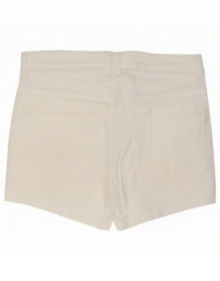Oasis Damen Denim Shorts UK 14 Medium W30 Weiß