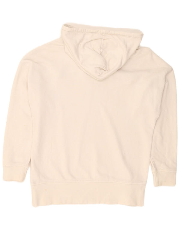 Adidas Damen Graphic Hoodie Pullover UK 12 Mittelweiß Farbblock