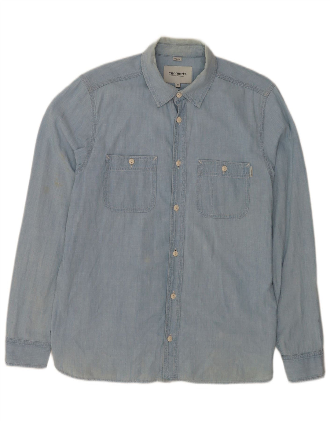 Carhartt Herren-Hemd mit normaler Passform, mittelblaue Baumwolle