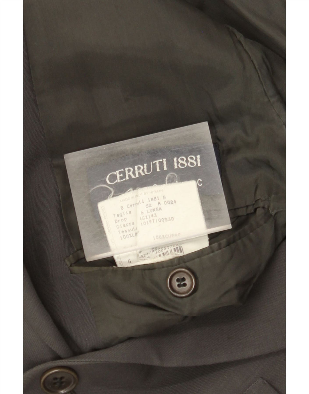 Cerruti 1881 Herren 3-Knopf-Blazerjacke IT 52 XL Schwarz Cupro